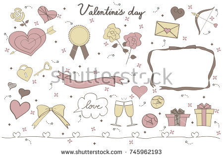 valentine's illustration set